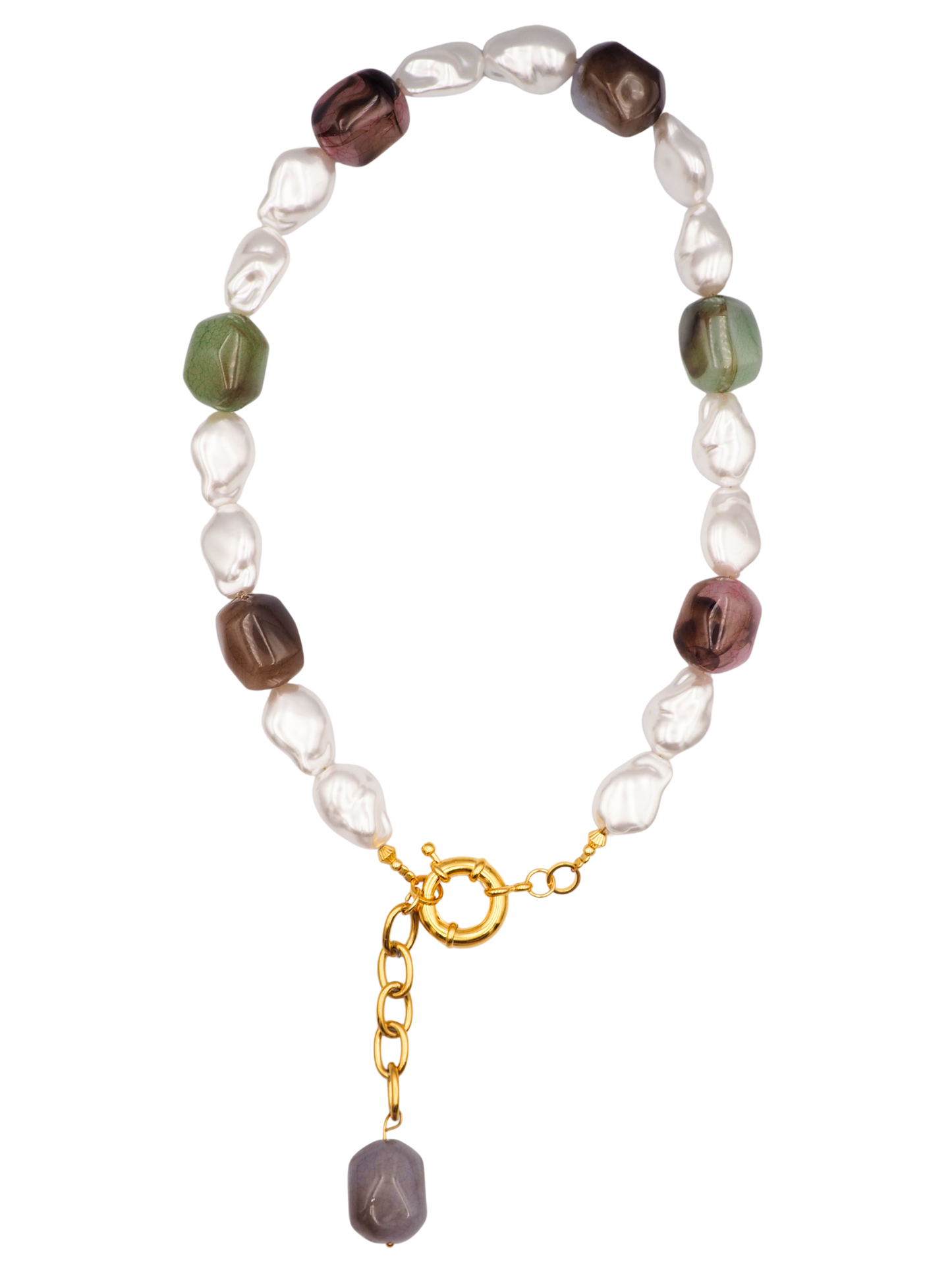 Hollie Chunky Pearl - Nature Stone Necklace