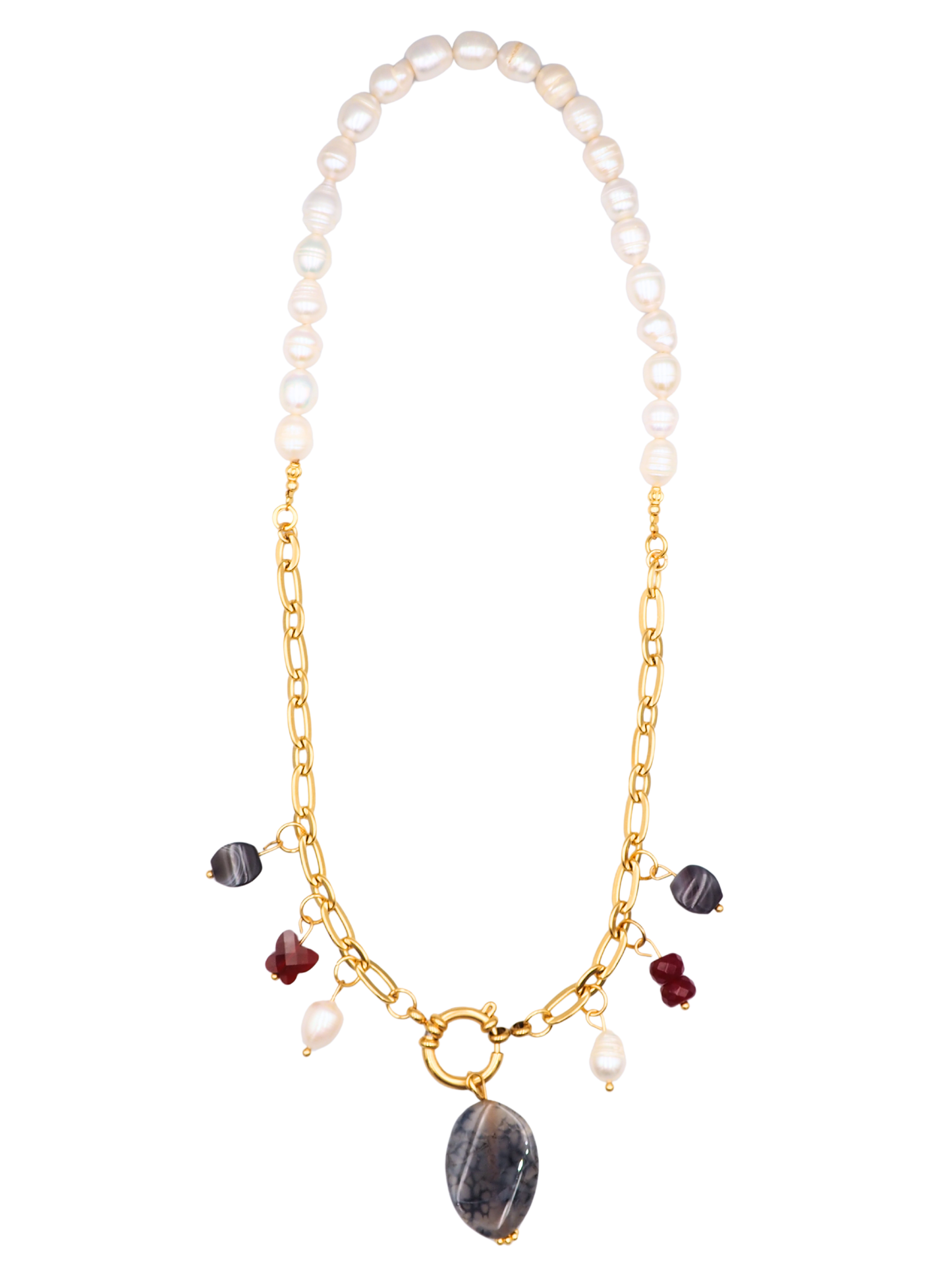 Fanny Nature Stone Charm Necklace