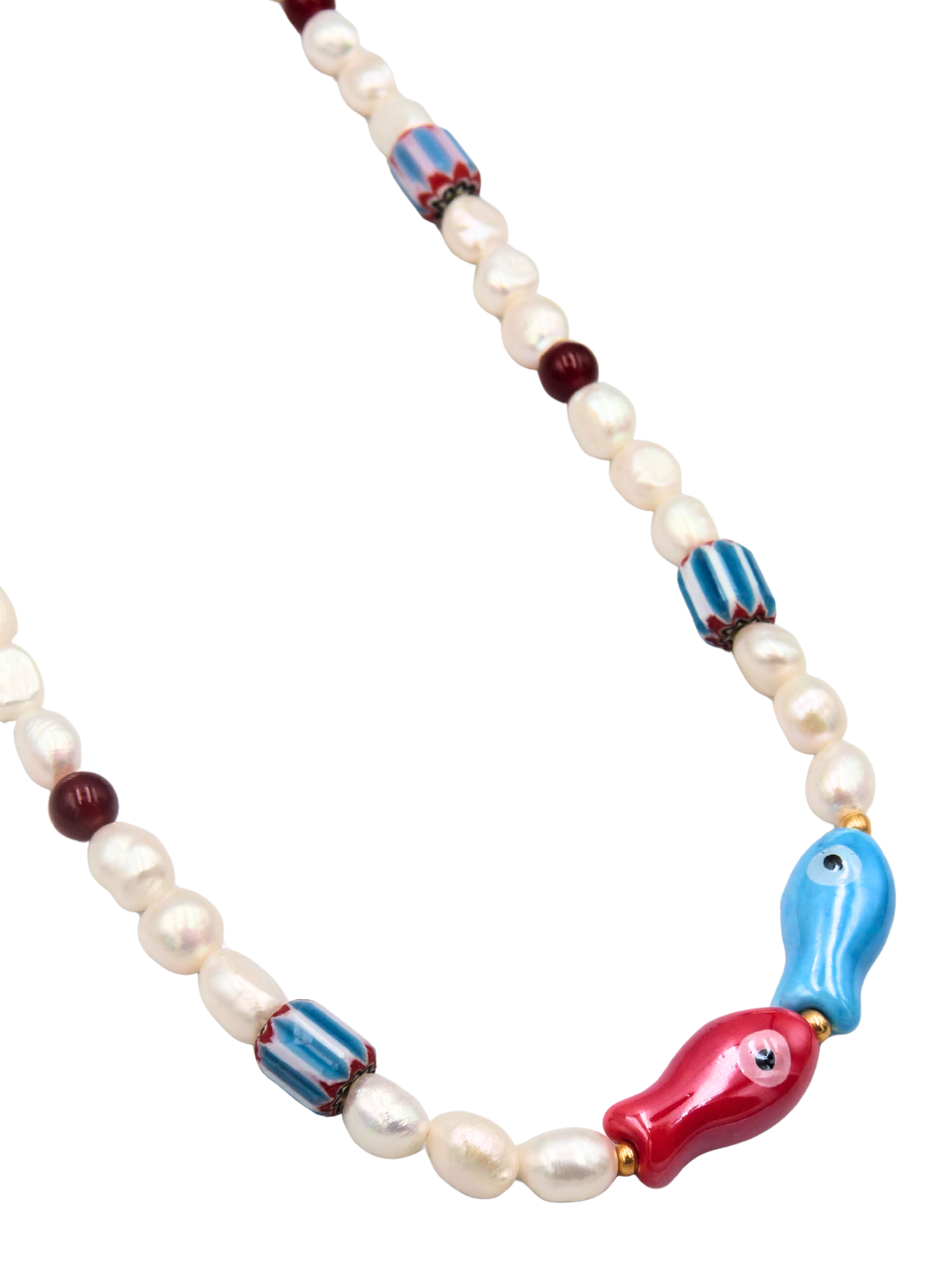 Kissy Fish Pearl Necklace