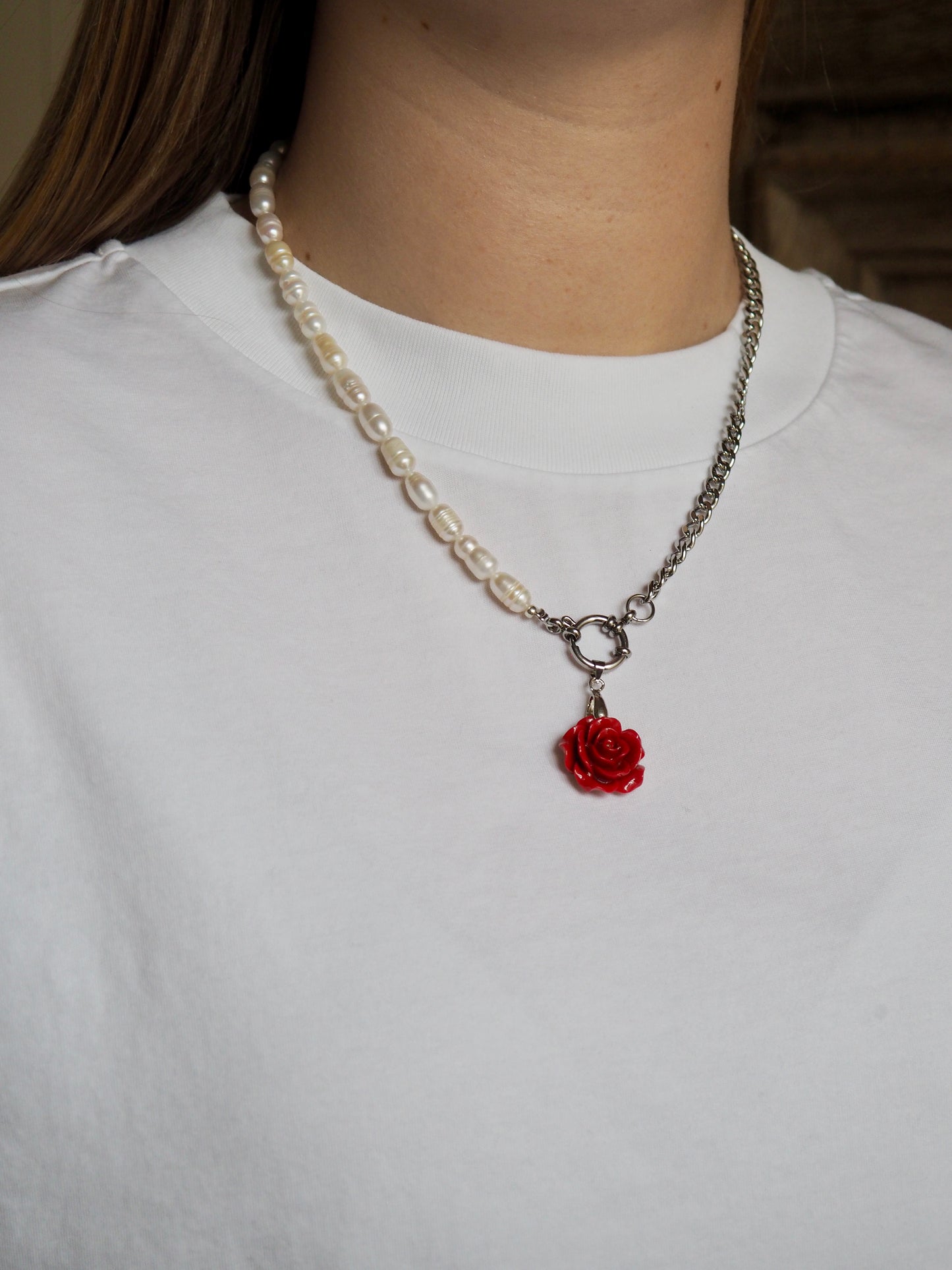 Una Pearl Necklace Silver