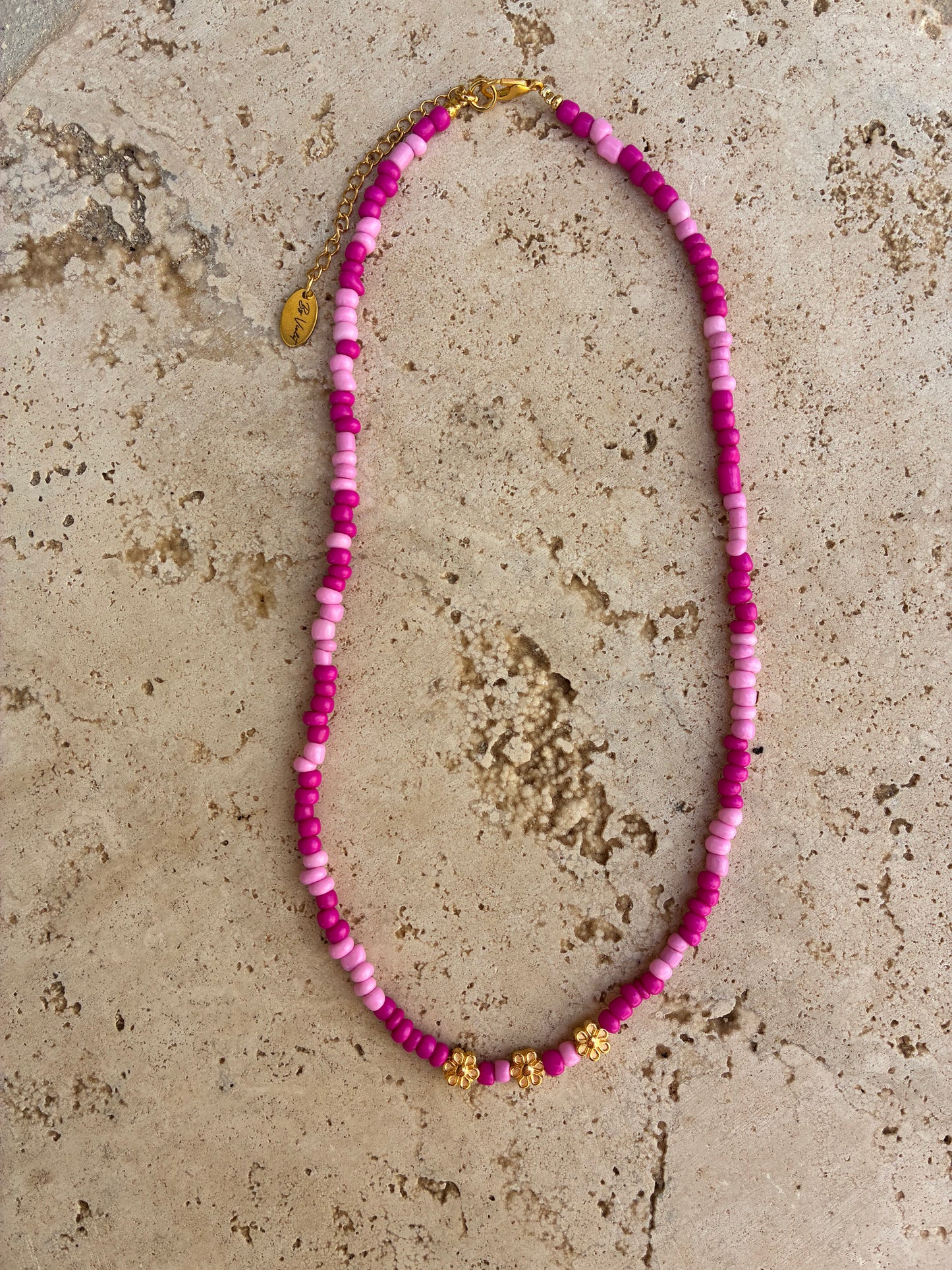 Pink Daisy Necklace