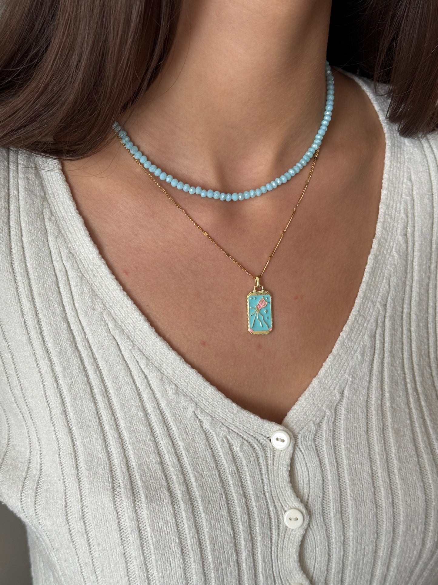 Aquamarine Necklace Set