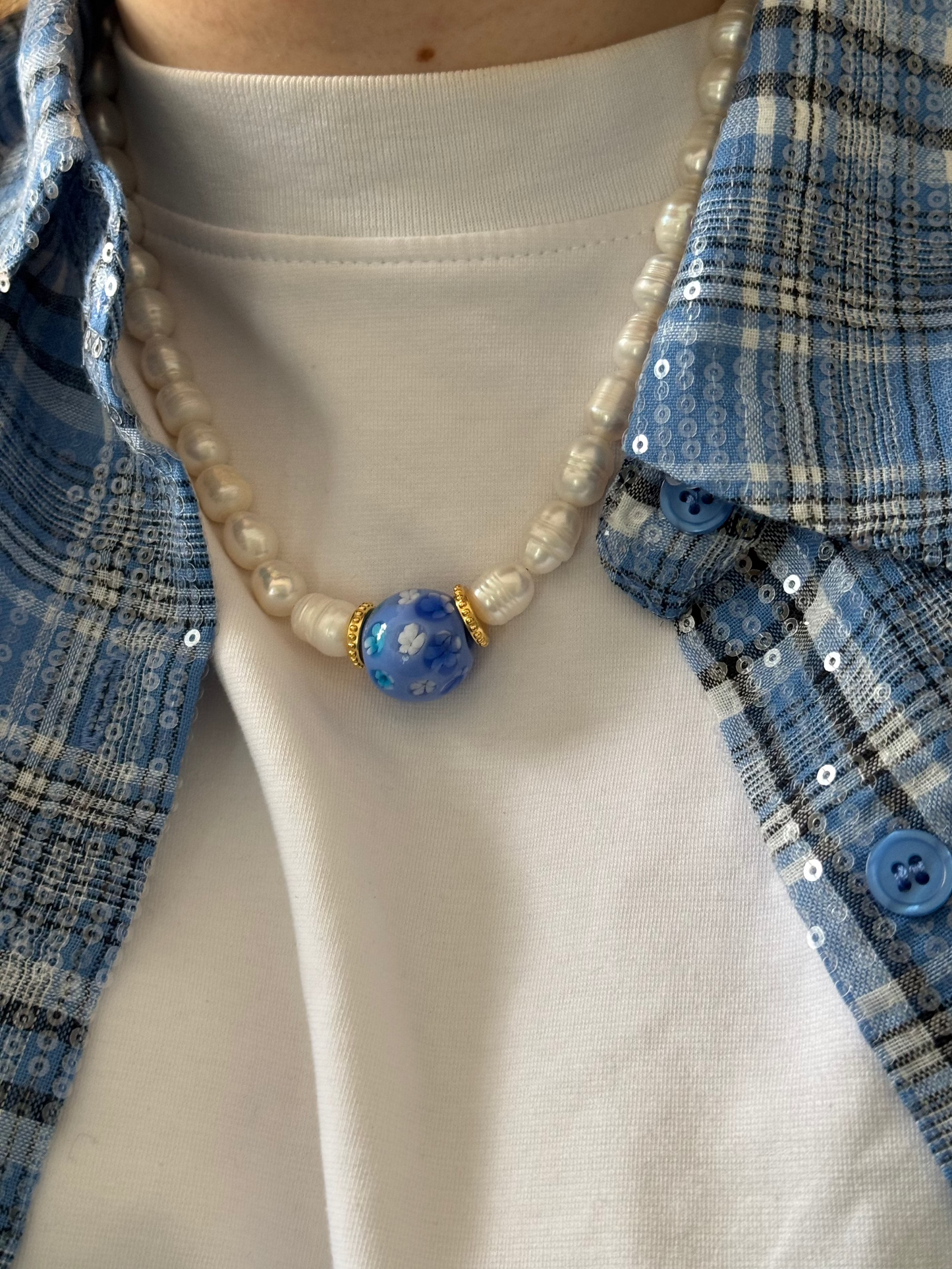 Peony Pearl Necklace