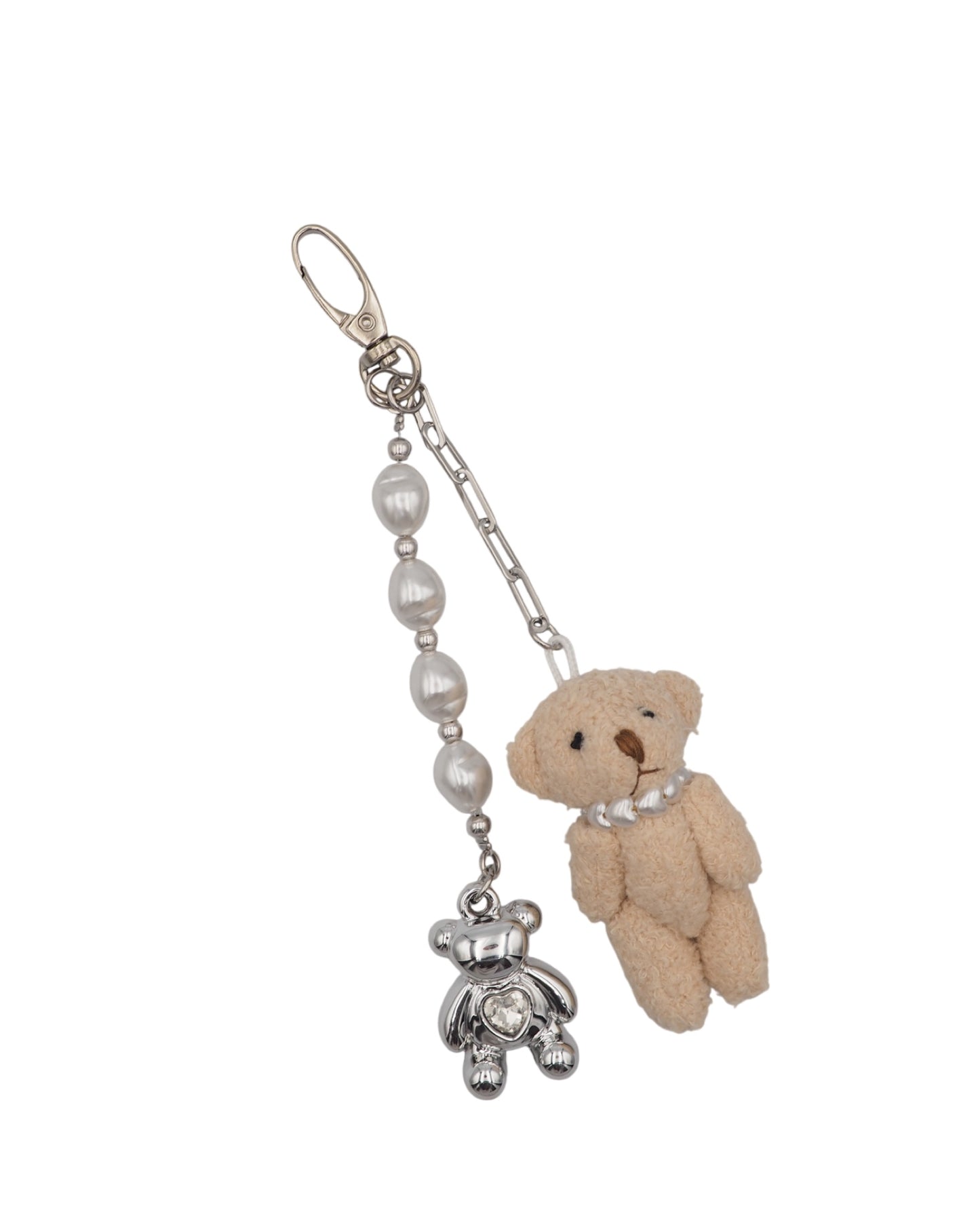 Teddy Pearl Bag Charm