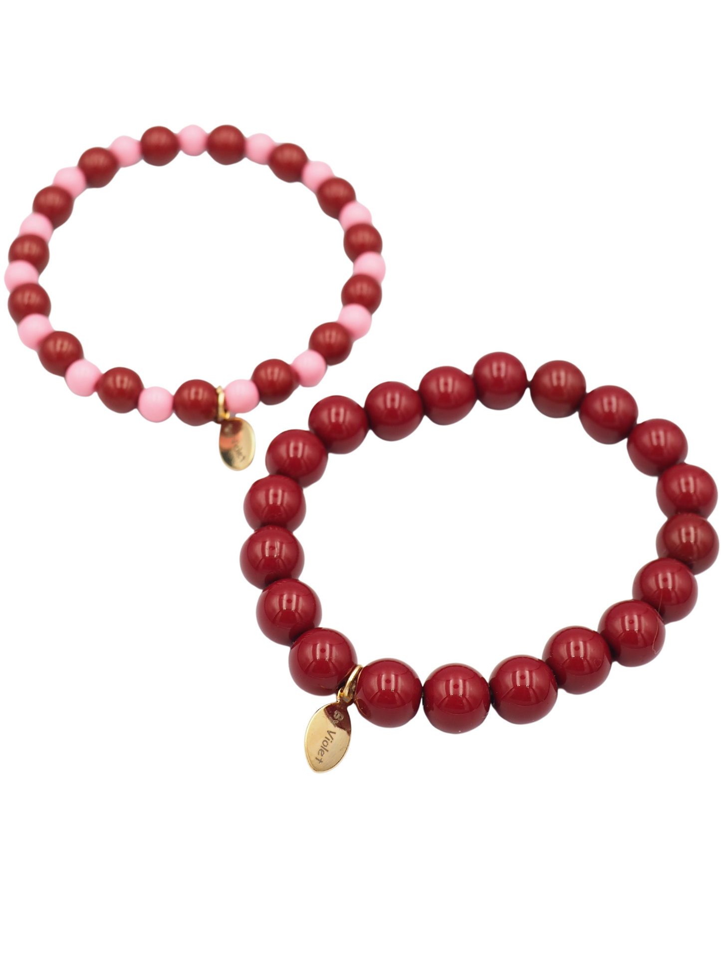 Mable Bracelet Duo Burgundy/Pink