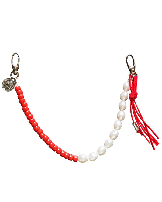 Red Pearl Bag Charm