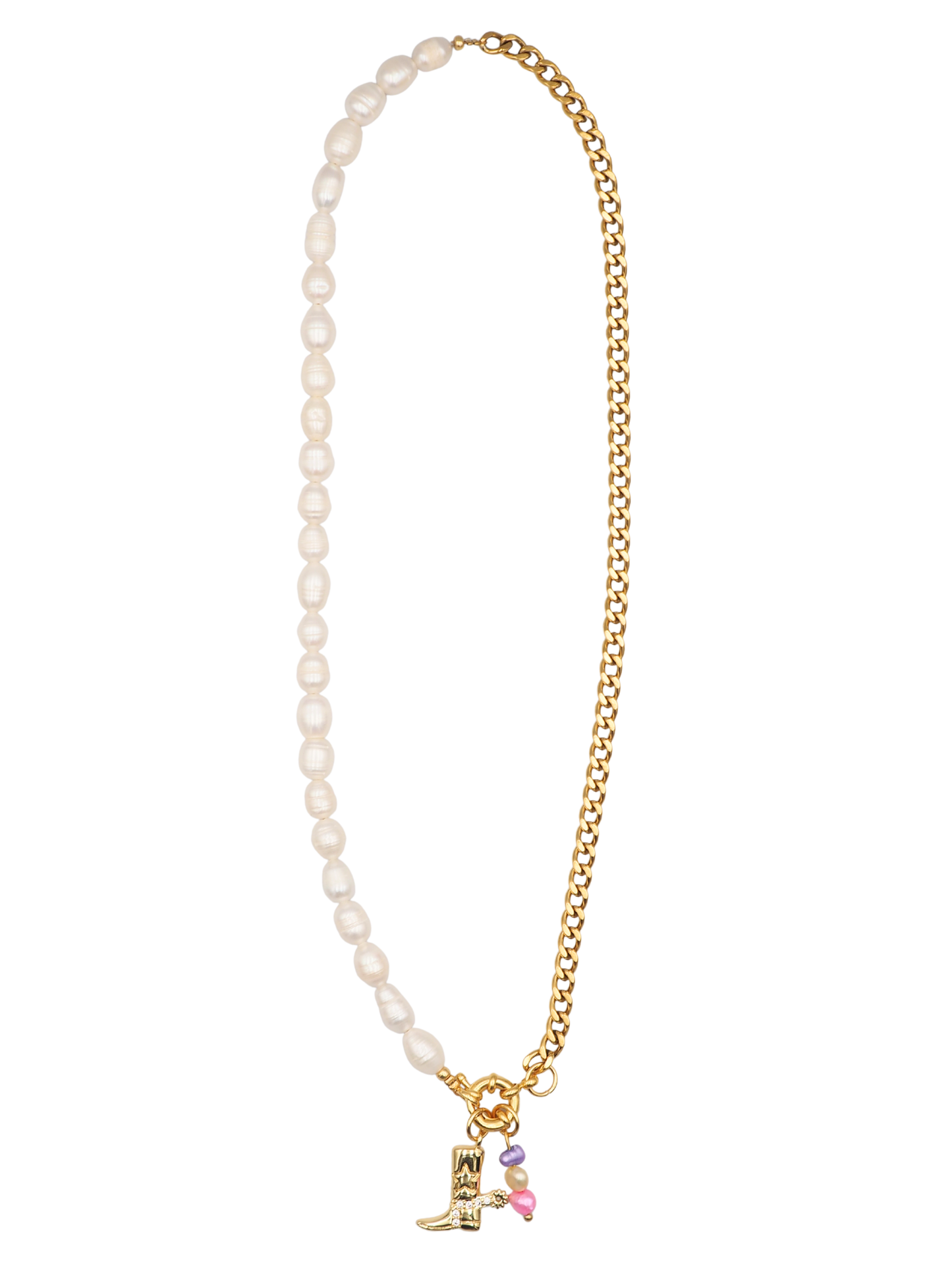 Howdy Half Pearl Necklace