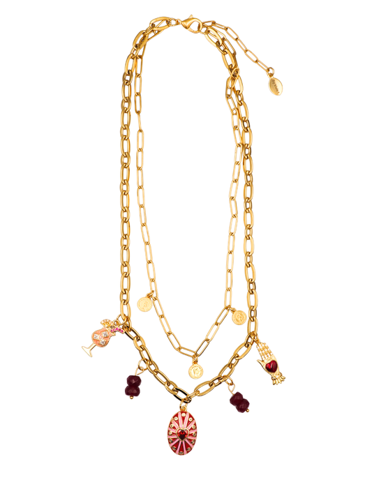 Amya Duo Charm Necklace