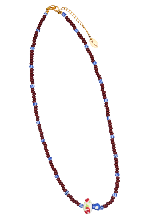 Button Chevron Necklace