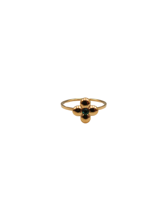 Lucky Clover Ring Green