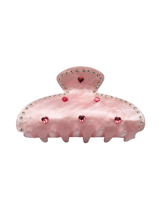 Lovey Claw Clip Pink