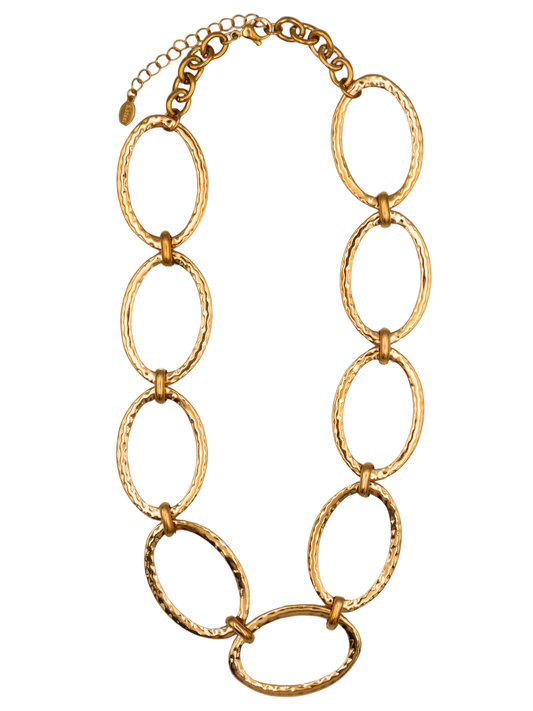 Gold Big Round Chain Necklace