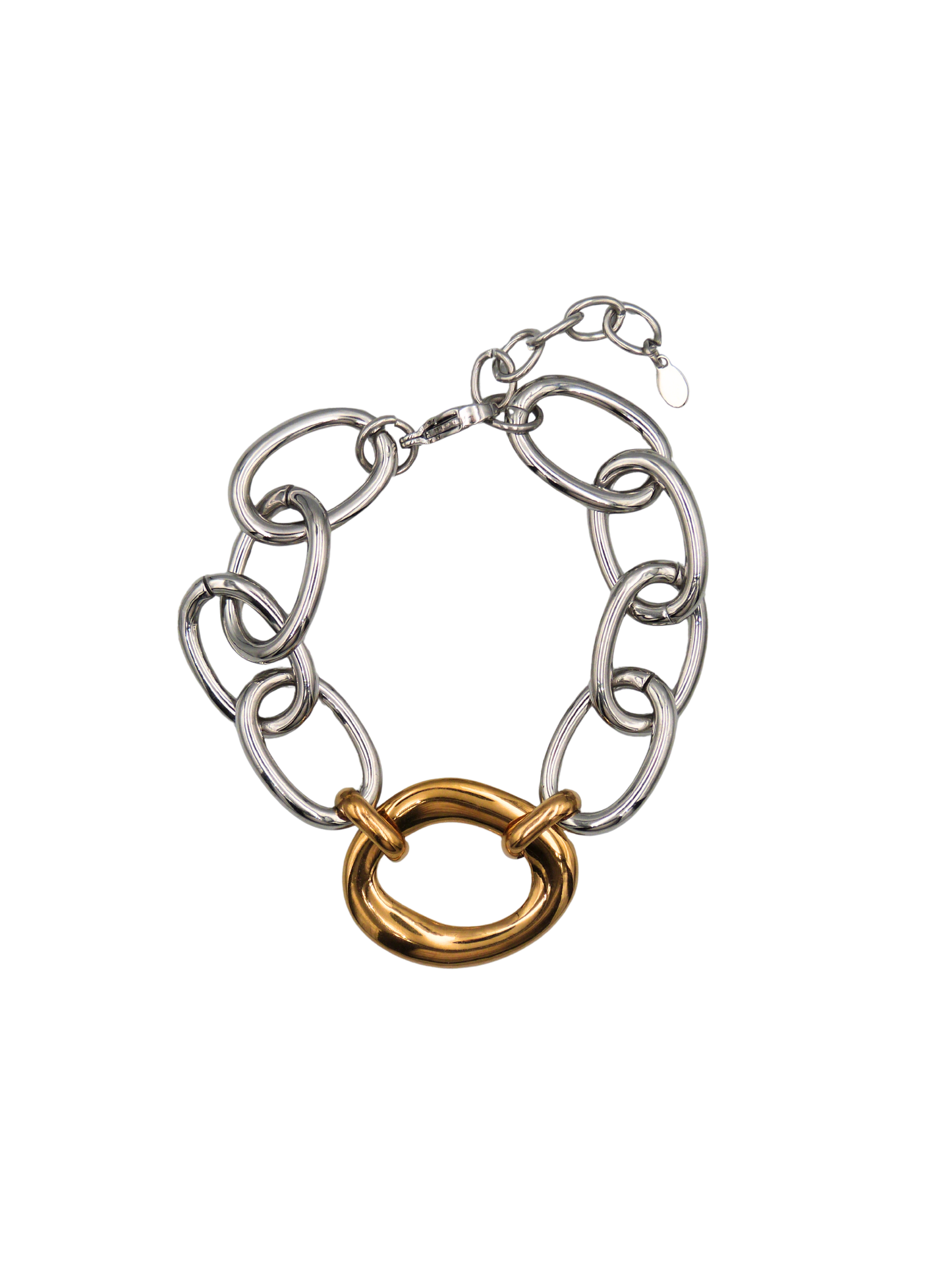 Duo Gold/Silver Big Chain Bracelet