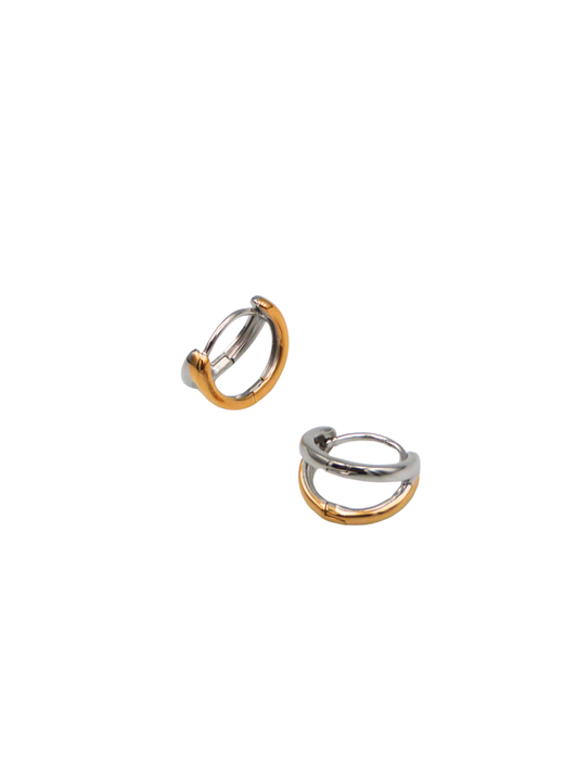 Double Gold/Silver Hoop Earring