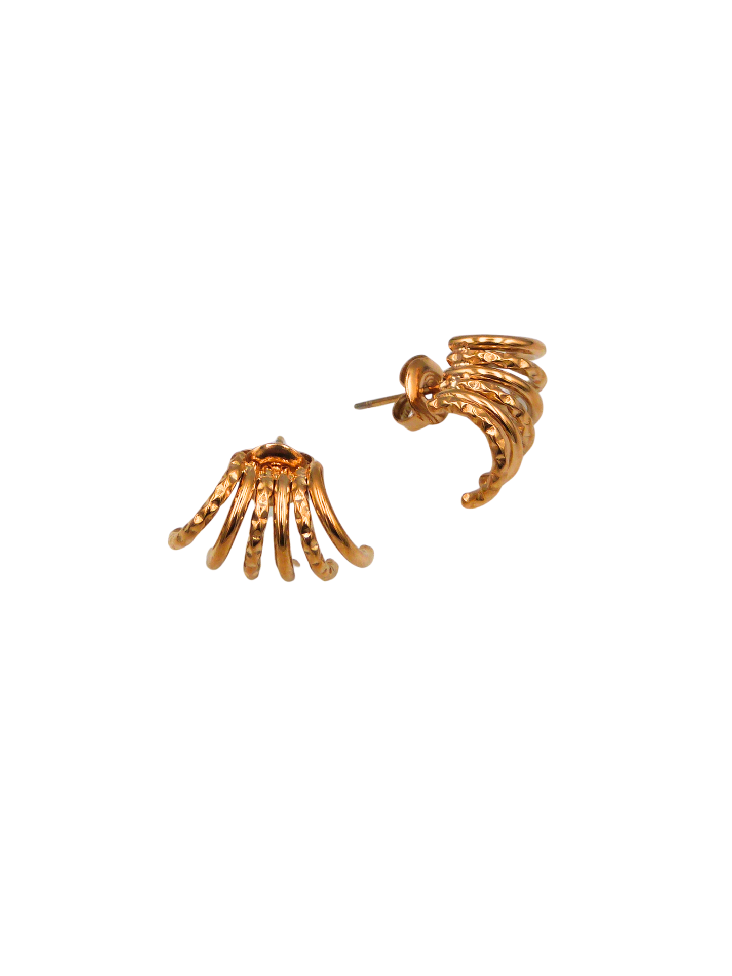 Wide Fan Double Earrings