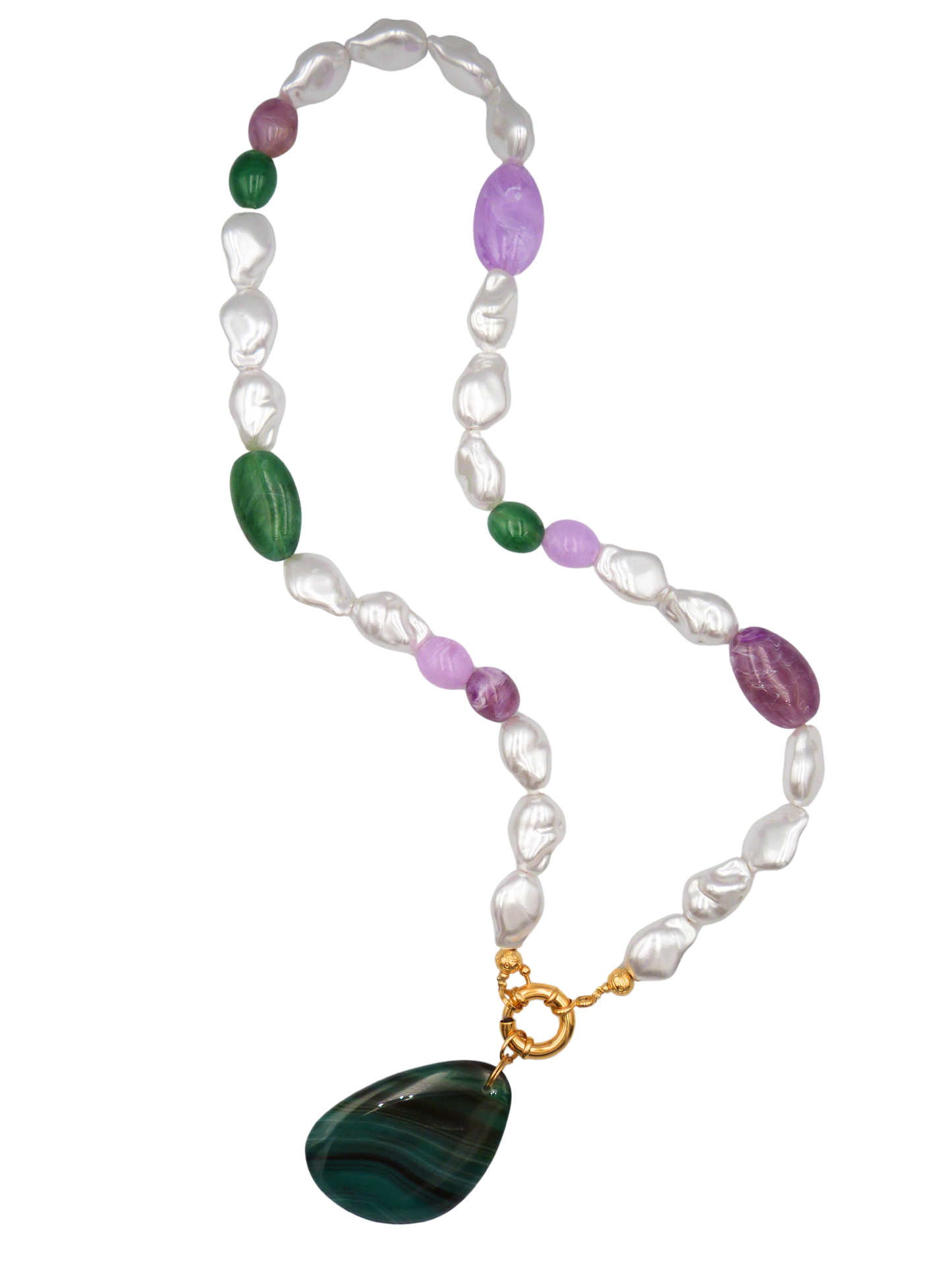 Lila & Jade Pearl Necklace