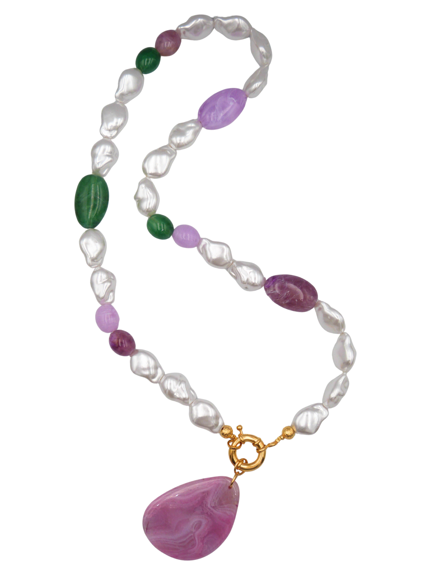 Lila & Jade Pearl Necklace
