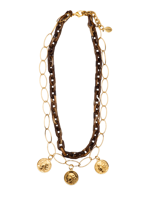 Zaar Duo Coin Necklace
