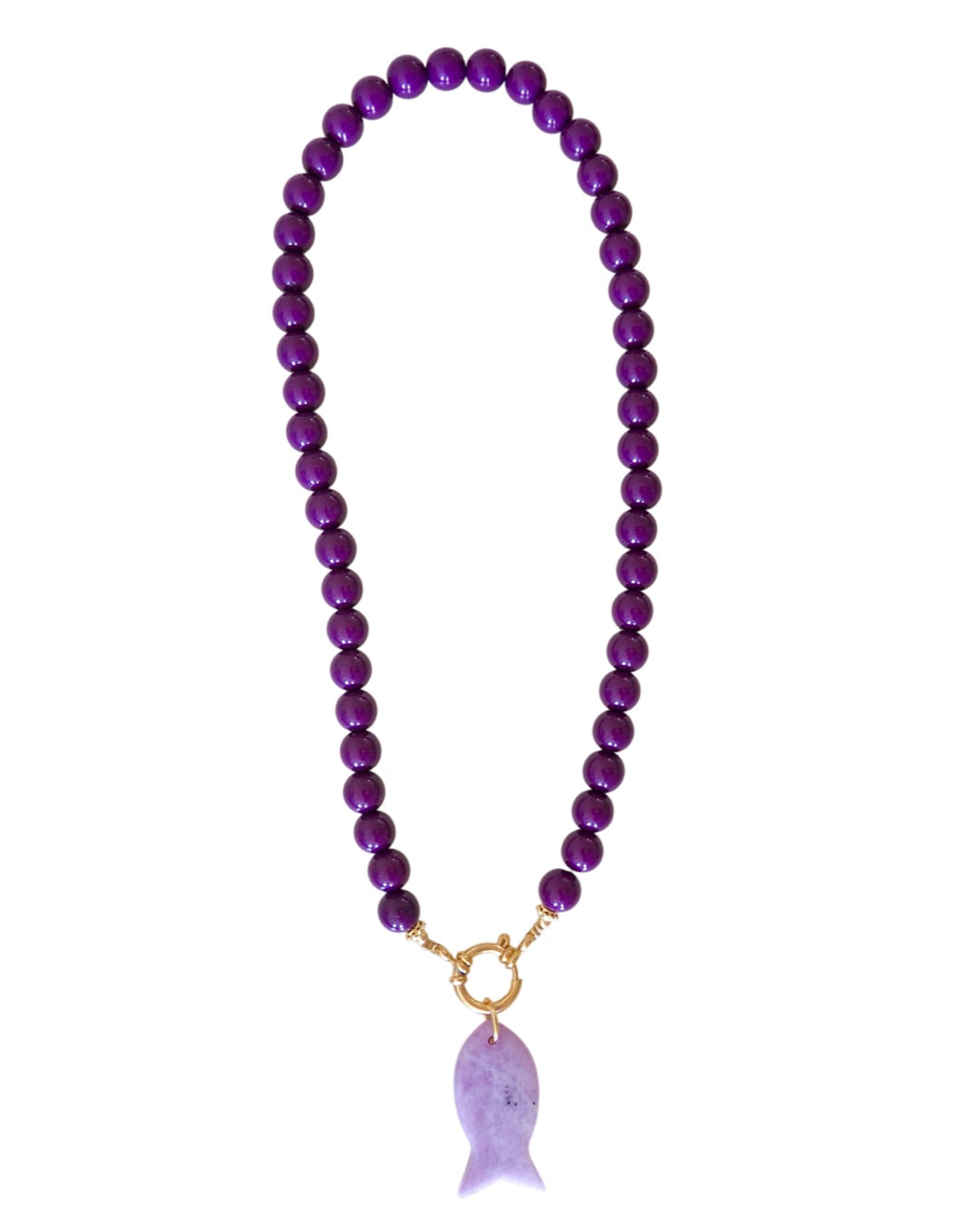 Maeve Beaded Necklace Purple