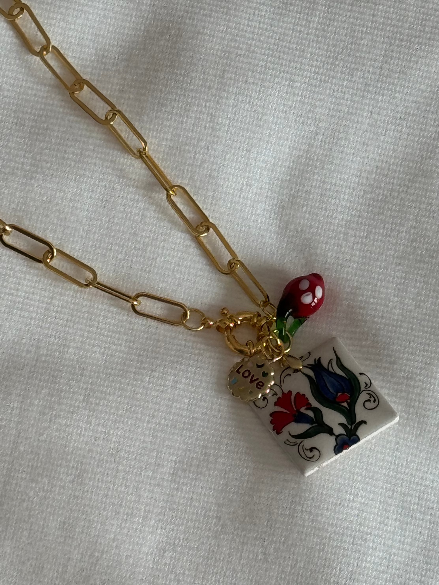 Buttercup Ceramic Charm Necklace