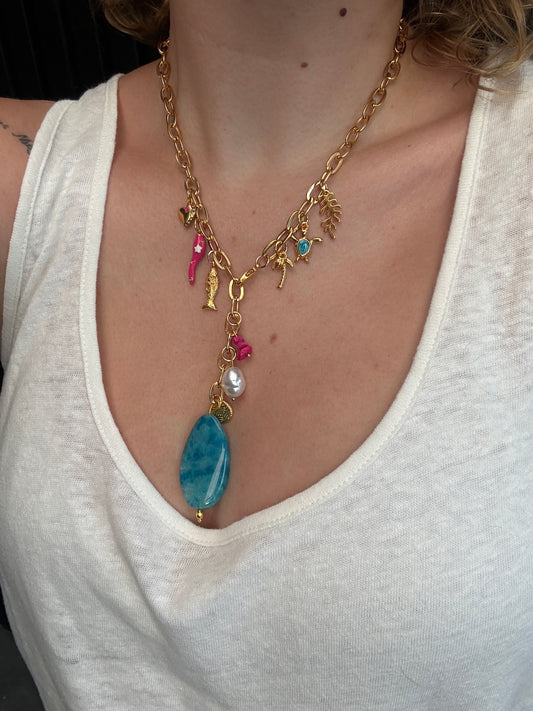 Cyaan Charm Necklace