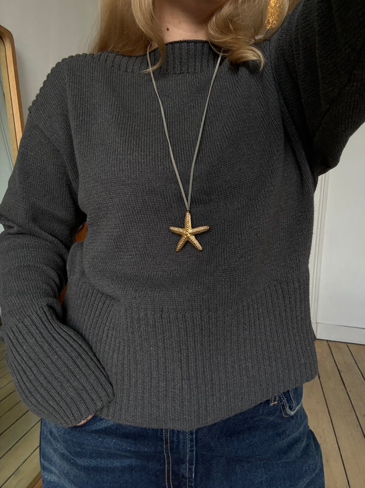 Ember Cord Necklace Light Grey