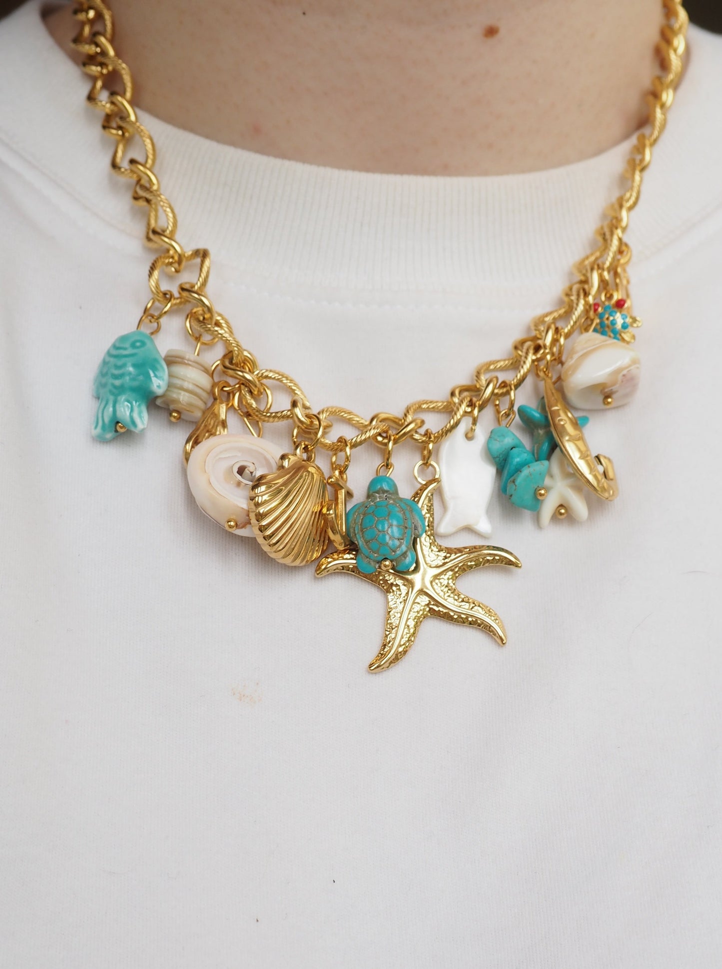 Sea Charm Necklace Turqoise