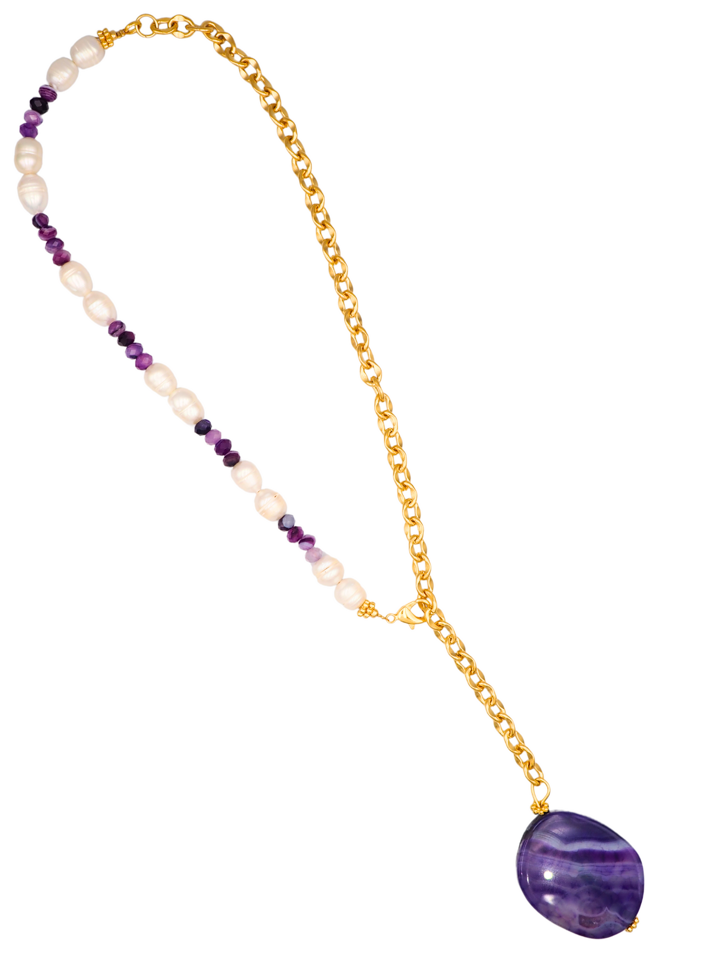 Violet Nature Stone Necklace