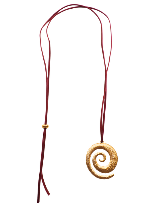 Ember Cord Necklace Burgundy