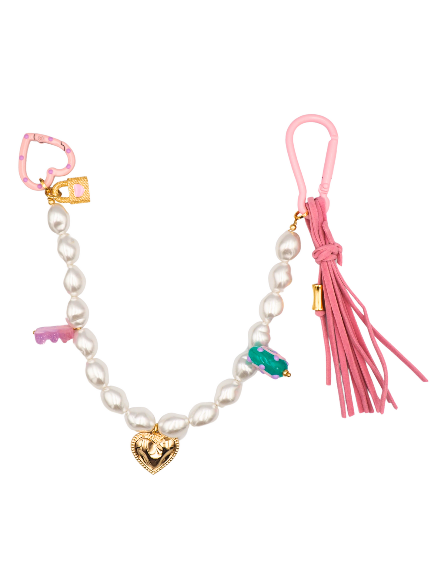 Pink Pearl Bag Charm