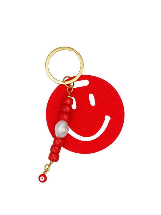 Red Smiley Keychain